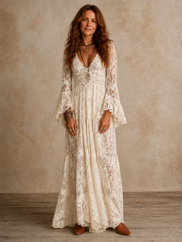 Emily Vintage Silhouette Maxi Dress for Women