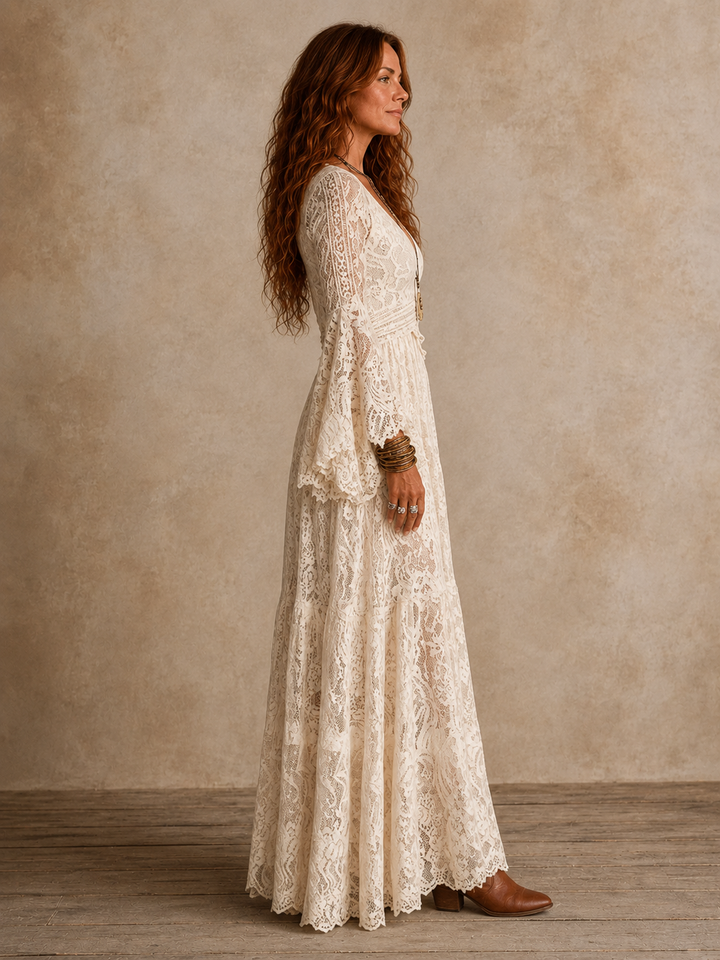 Emily Vintage Silhouette Maxi Dress for Women