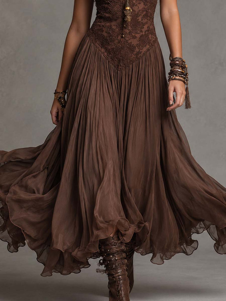 Olivia Lace Corset Maxi Dress for Women