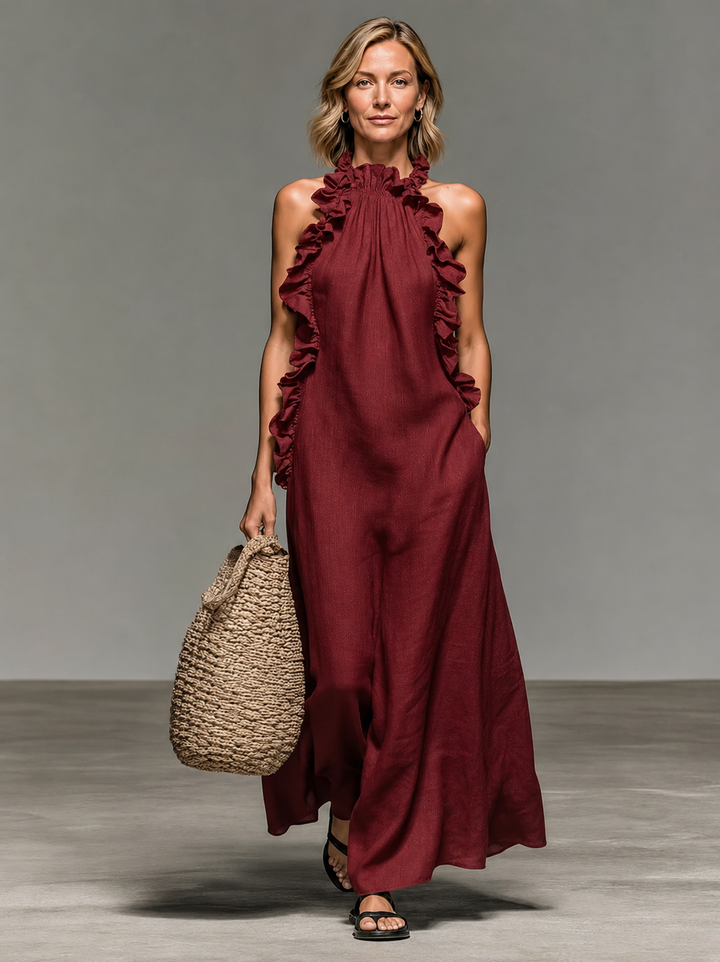 Emma Soft Ruffle Maxi Dress
