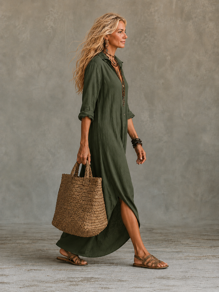 Vivienne Button-Down Maxi Dress for Women