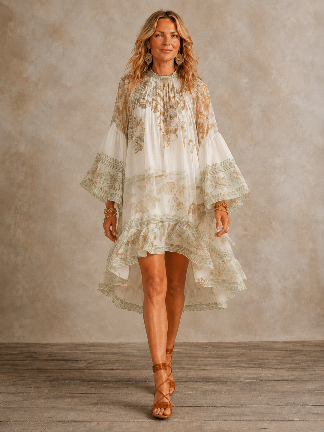 Isabella Ruffle Hem Mini Dress for Women