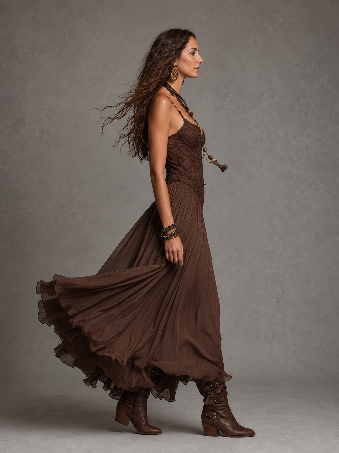 Olivia Lace Corset Maxi Dress for Women