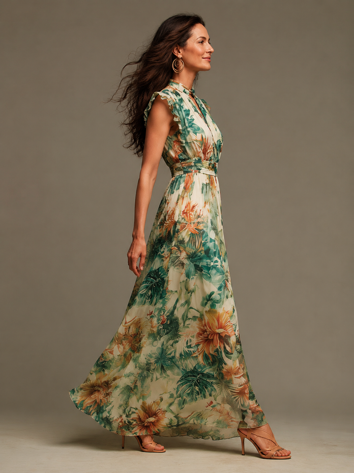 Grace Painted Tropical Chiffon