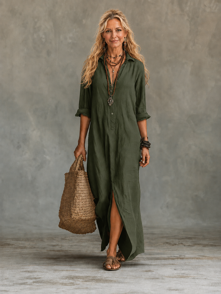 Vivienne Button-Down Maxi Dress for Women