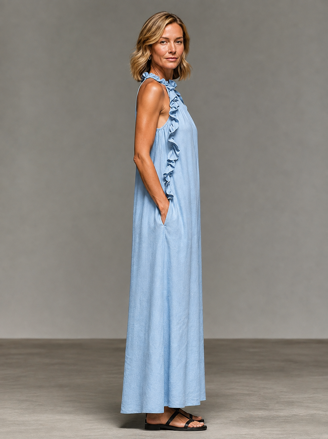 Emma Soft Ruffle Maxi Dress