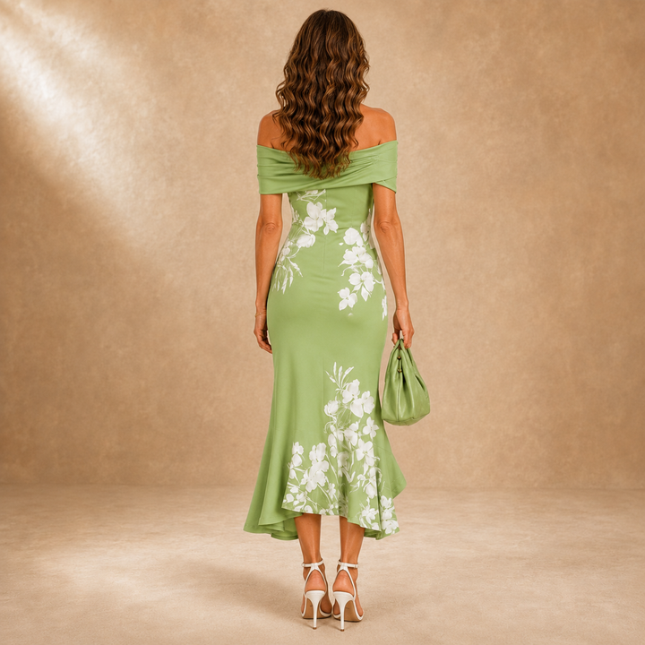 Flora Contour Floral Midi Dress