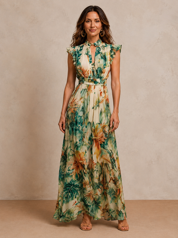 Grace Painted Tropical Chiffon