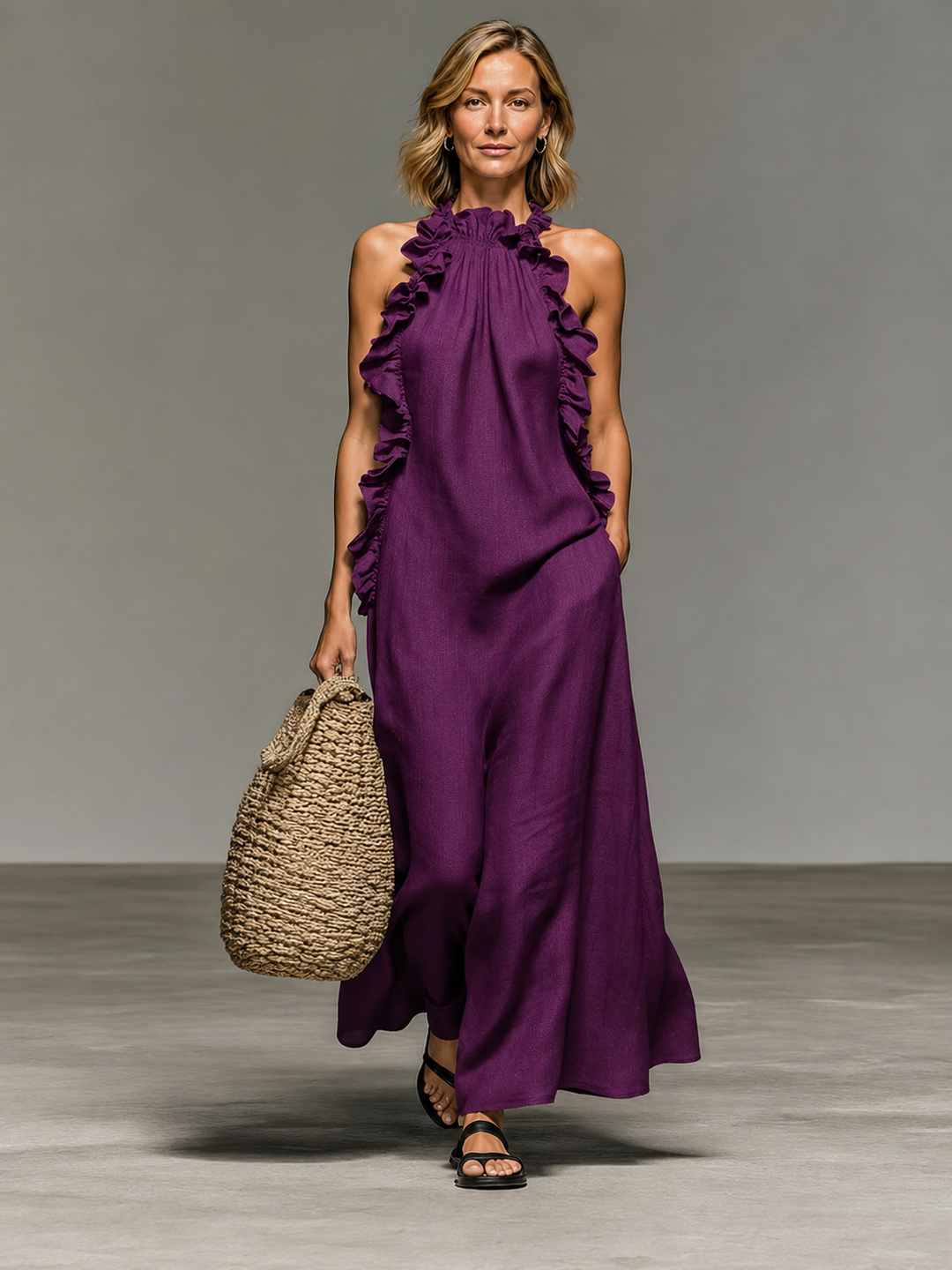 Emma Soft Ruffle Maxi Dress