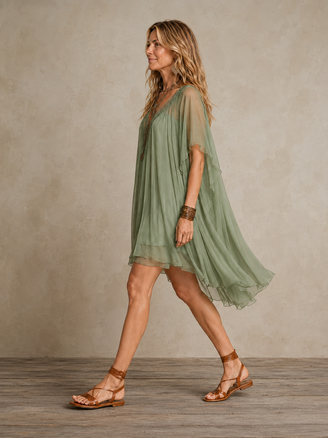 Ella Tiered Boho Mini Dress