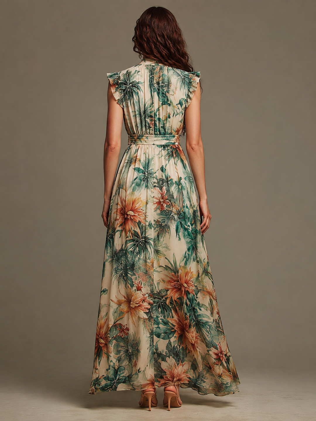 Grace Painted Tropical Chiffon