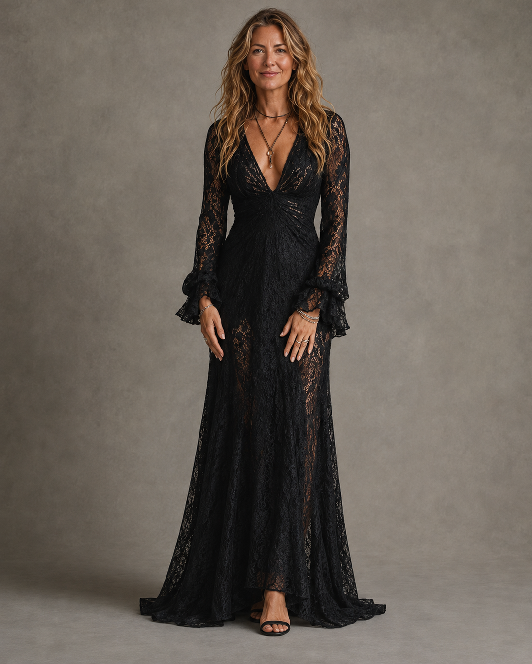 Charlotte Plunging V-Neck Maxi Dress for Women